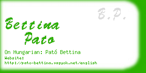 bettina pato business card